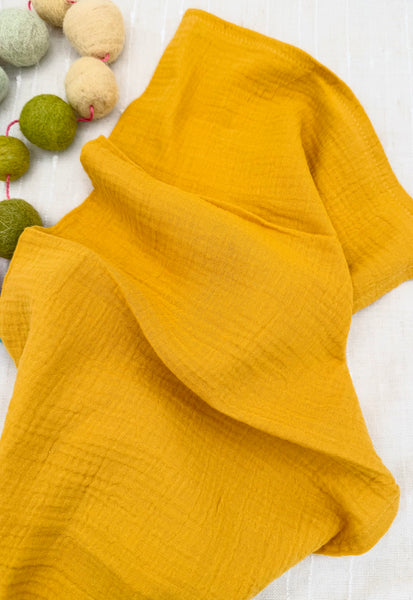 Cotton Crinkle Cloth Napkins - Mustard