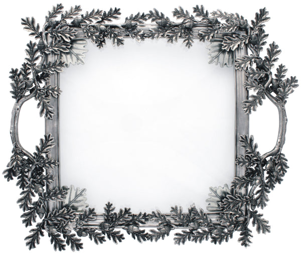 Oak Leaf Glass Tray
