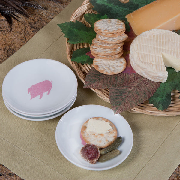 Piggy Tidbit Plates